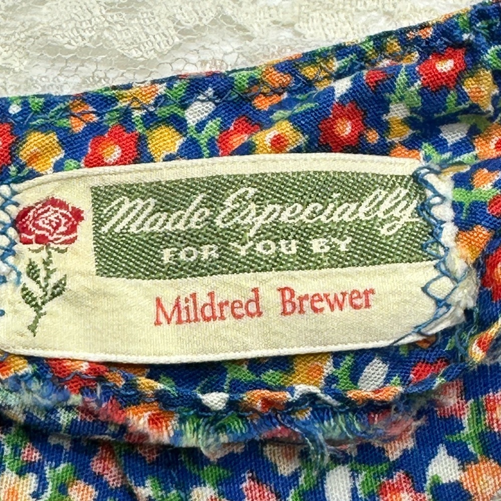 Vintage 60-70’s Floral Long Sleeve prairie Dress handmade women’s size small - Picture 13 of 16